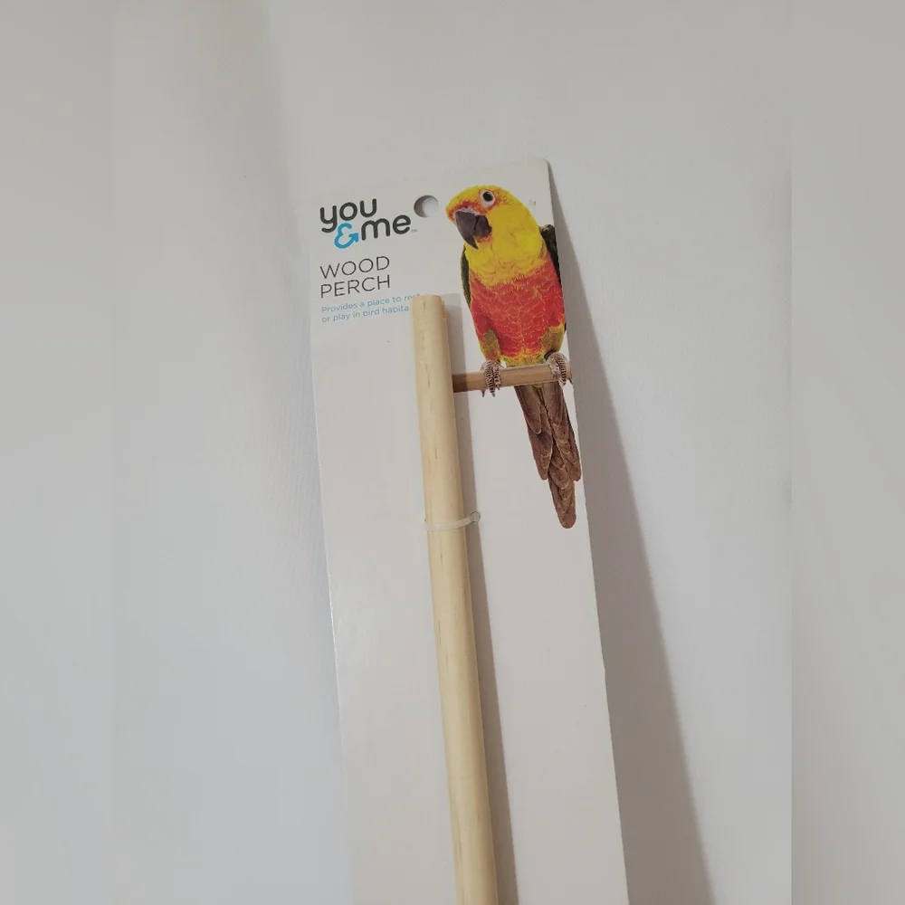 You & Me Bird Wood Perch 16.5in Long New